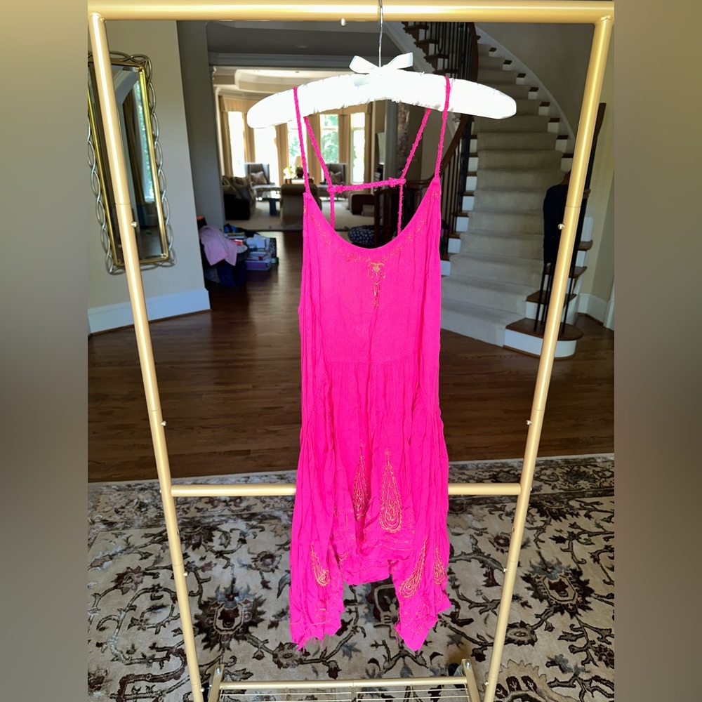 Hot pink free people dress